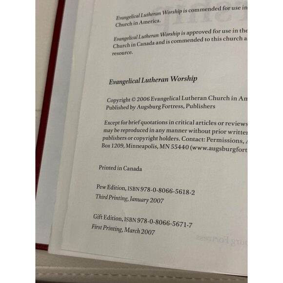 Evangelical Lutheran Worship Book By Augsburg Fortress - Picture 4 of 11